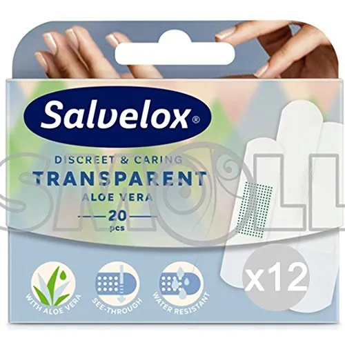 Set 12 SALVELOX Cerotti X16 Aloe Trasparenti Parafarmacia