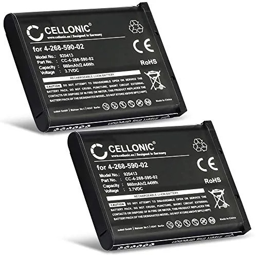 CELLONIC® 2x Batteria sostitutiva per Panasonic KX-TCA285 KX-TCA385 KX-UDT121 KX-UDT131 Sony Laser Mouse VGP-BMS77 Ricambio 4-268-590-02 per telefono fisso/cordless 660mAh Pile Sostituzione