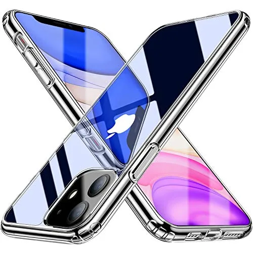 Blukar Cover per iPhone 11, Custodia Case Trasparente Protettiva per iPhone 11 da 6.1 Pollici [2019] - TPU Silicone, Anti Scivolo e Antiurto