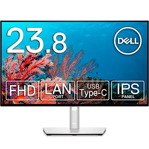 DELL UltraSharp pantalla para PC 24 Full HD LCD Negro, Plata