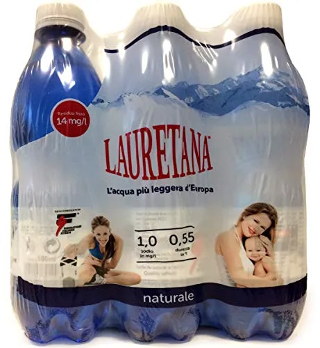 Lauretana Bottiglie Acqua Lauretana Naturale - 0.5L (confezione da 6)