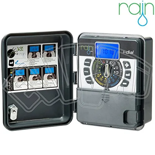 4 STAZIONI I-DIAL 34-24 VAC CENTRALINA OUTDOOR PROGRAMMATORE TIMER IRRIGAZIONE