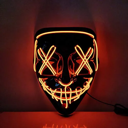 USCVIS Halloween LED Maschera, Leggero Divertente Maschere Grande Festival Cosplay Costume Supplies Festa Maschere Si Illuminano al Buio