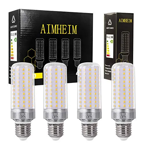 AIMHEIM 4 Pezzi E27 LED Lampadine del 16W, 138-LED SMD2835, Equivalenti a 120W-150W Incandescenza, 2000 Lumen E27 Lampadine Mais 3000K Bianco Caldo, Angolo 360 °, AC175-265V, Non Dimmerabile