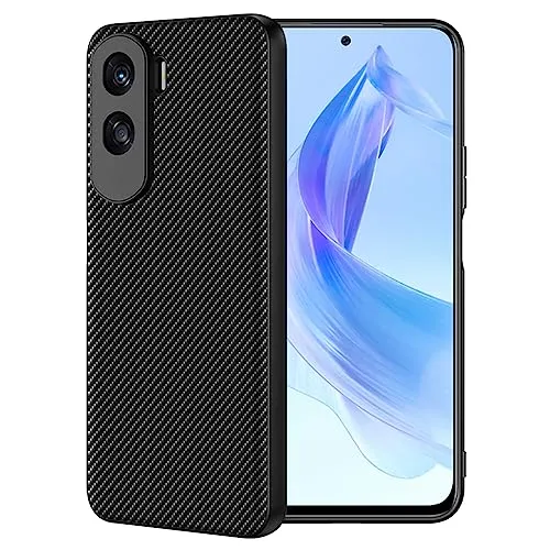 Fitudoos Cover per Honor 90 Lite,Custodia Sottile in TPU Morbido,Assorbimento degli Urti, Protettivo Resistente Custodia, Fibra di Carbonio Honor 90 Lite Cover,Nero