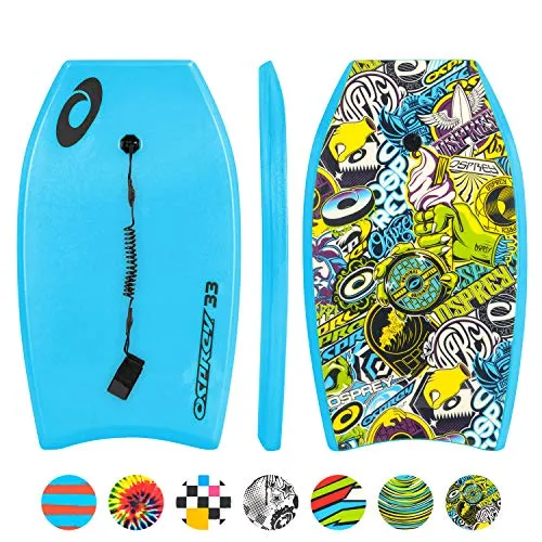 Osprey, 33" XPE Bodyboard Stickers Blue Unisex, Dimensione