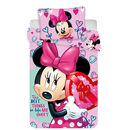 Disney - Biancheria da letto Minnie, 100 x 135 + 40 x 60 cm