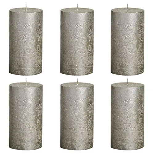 6 X rustico candela Metallic Sensation 130/68, Champagne