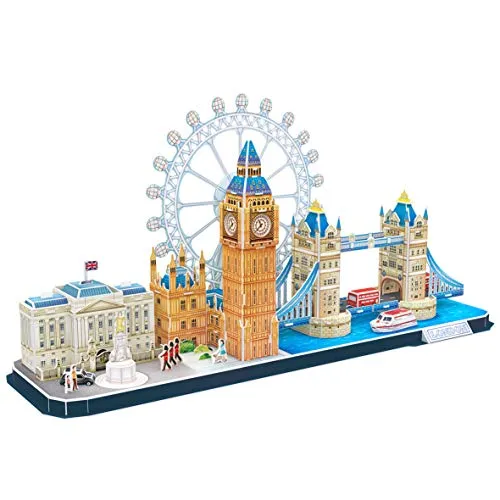 World Brands London, adulti e bambini, con puzzle 3D, regali divertenti, cultura, viaggio da casa, Multicolore, MC253H