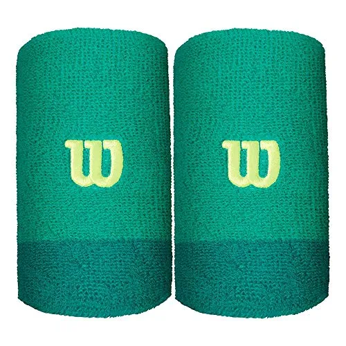 Wilson, Extra Wide Schweißband-Dunkelgrün, Grün, nosize, Bande tergisudore. Unisex-Adulto, Verde Scuro, Taglia Unica