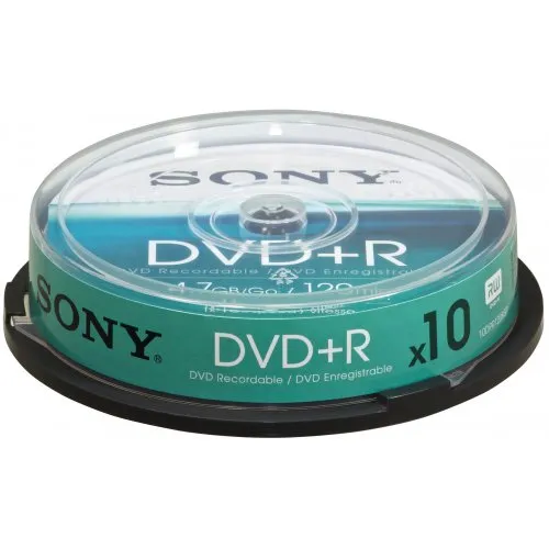 Sony Dvd+r 10DPR120BSP - Confezione da 10