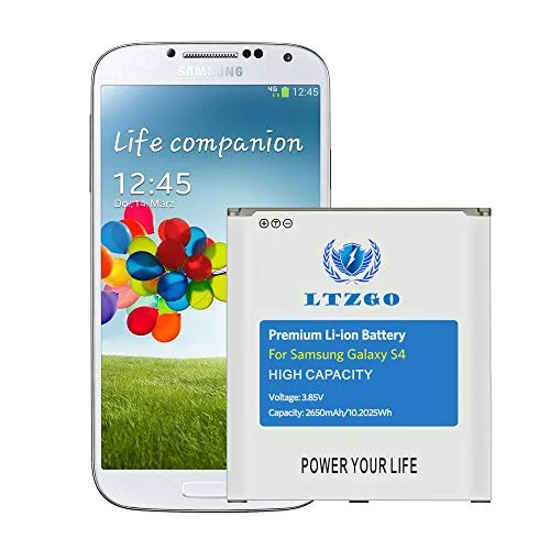 LTZGO Batteria Interna Sostitutiva Compatibile per Samsung Galaxy S4 2650 mAh Corrisponde a EB-B600BE Batteria Agli Ioni di Litio Modello Galaxy S4 Compatibile I9500 I9505 Senza NFC