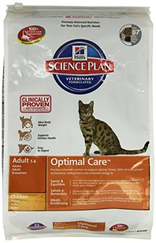 Science Plan Gatto Adult Optimal Care, Mangime secco per gatto, Gusto pollo, kg. 5