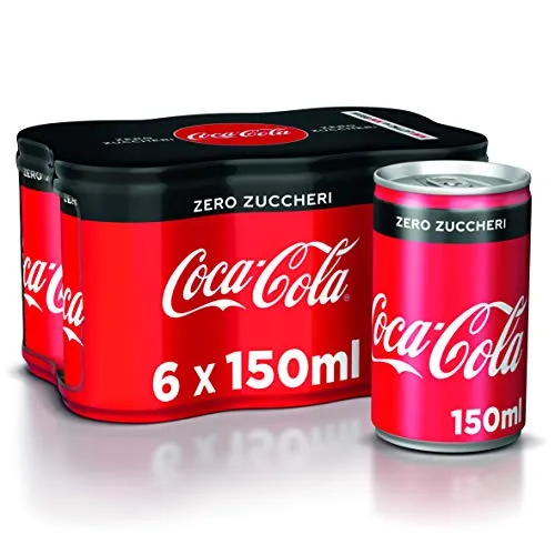 COCA-COLA ZERO - Coca-Cola Zero Zuccheri Zero Calorie mini lattine, 150 milliliters