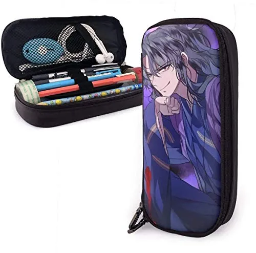 zhengchunleiX Inuyasha Leather Astuccio Pen Bag for Girls Boys Kids Adult Pencil Pouch Stationery Storage Bags for School Office