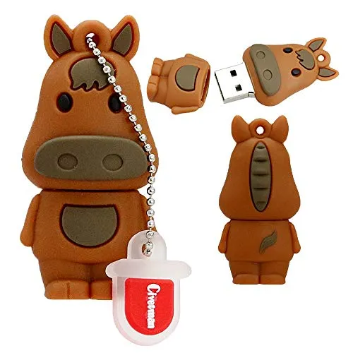 Flash Drive USB 2.0 da 8 GB 12 Zodiaco cinese a forma di cavallo a forma di animale Pendrive Memory Flash Stick Drive Thumb Stick Cartone animato Pendrive
