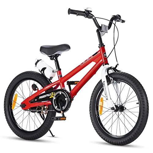 RoyalBaby bicicletta per bambini ragazza ragazzo Freestyle BMX bicicletta bambini bici per bambini 18 pollici rosso