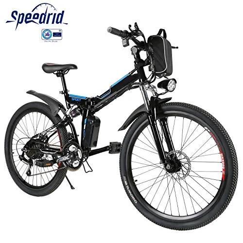 Speedrid Mountain Bike Pieghevole per Bici elettrica, Pneumatici 26/20 Ebike Bici elettrica per Bici con Motore brushless da 250 W e Batteria al Litio 36 V 8 Ah Shimano 21/7 velocità