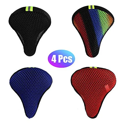 XH Traspirante Bike Copertura di sede, la Protezione Solare Bici Selle, Comodo Cuscino Biciclette, Isolamento Termico Rinfrescante Biciclette Seat Cover, Indoor Cycling Accessori per Biciclette 4pcs