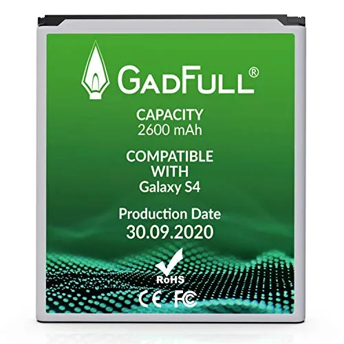 GadFull Batteria compatibile con Samsung Galaxy S4 | 2020 Data di produzione | Corrisponde al EB-B600BE originale | Compatibile con Galaxy S4 i9500 | LTE i9505