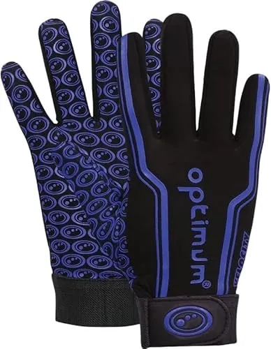 OPTIMUM Gloves - Guanti da Rugby Junior Velocity, Nero/Royal, 2X-Small (SB) Unisex-Youth, Blue, XX