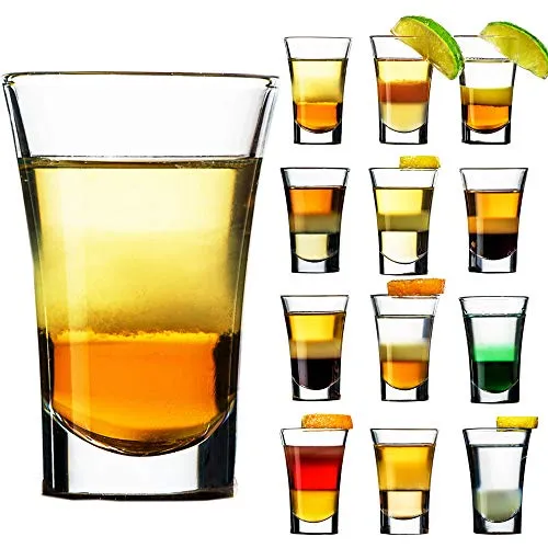 SZMMG - Set di 12 bicchierini da liquore in vetro, 4 cl, per whisky, tequila, vodka e liquori, lavabili in lavastoviglie