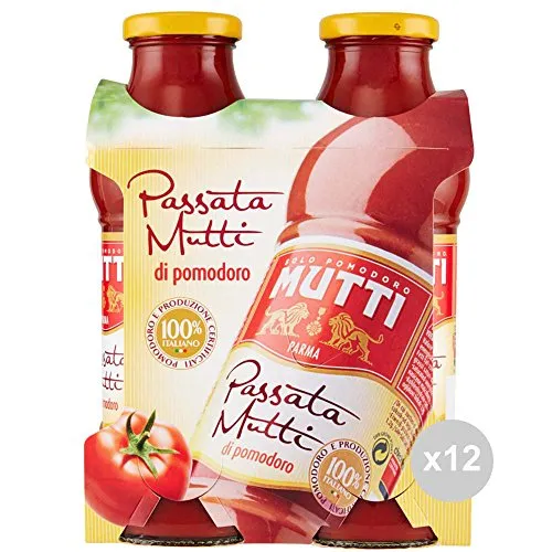Mutti Set 12 Passata Bottiglia gr 400x2 condimento per Pasta, Multicolore, Unica
