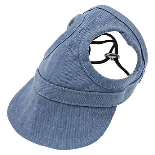 OTOTEC Berretto da Baseball per Cani Cappello Sportivo per Animali Domestici Cappello per Animali Domestici Cappello per Genitore-Figlio, Cappello Regolabile, Blu Taglia L