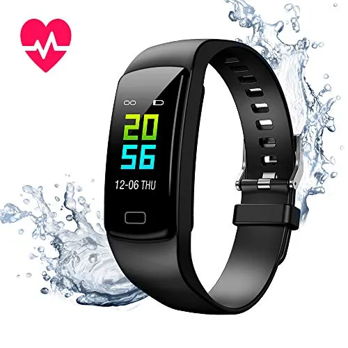 Orologio Fitness Tracker, Smartwatch Pressione Sanguigna Cardiofrequenzimetro Bluetooth Activity Tracker IP67 Impermeabile Orologio Sportivo per Uomo Donna iOS Android