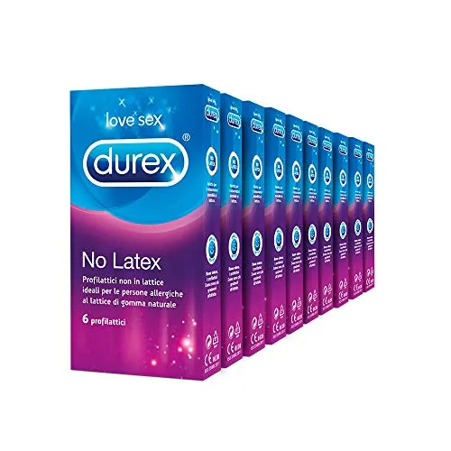 Preservativi senza lattice Durex No Latex, 60 Profilattici