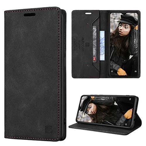 GANKER Cover per Xiaomi Redmi Note 8 Pro Libro [RFID Blocking] Custodia Xiaomi Redmi Note 8 Pro Portafoglio Pelle Premium Magnetica Flip Cover Xiaomi Redmi Note 8 Pro - Nero