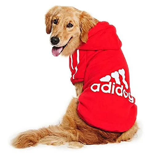 DULEE Adidog Dog cappotto con cappuccio caldo tuta Pet vestiti giacca pullover cotone maglione Outwear costume