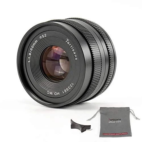 7artisans 50 mm f1.8 micro 3/4 manuale obiettivo fisso per micro quattro terzi telecamere come EMP1 EMP2 E-PL1 E-PL2 E-PL3 E-PL5 E-PL6 E-PL7 e-pl8 e-p6 E-P1 E-P2 E-P3 E-P5 E-M1 E-M5 E-M10 pen-f