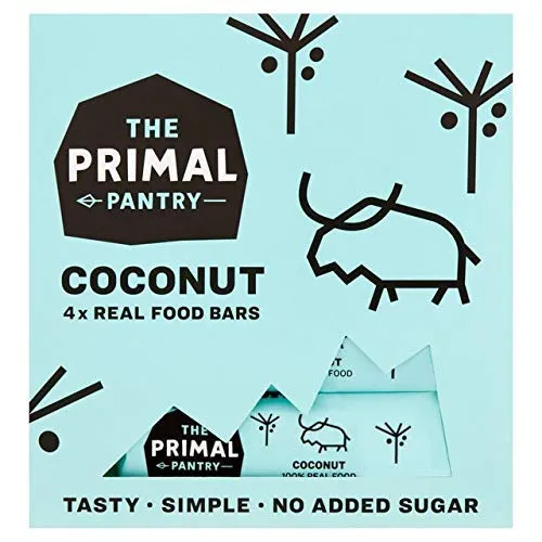 The Primal Pantry 48 x 30g (Noce di cocco) - 100% paleo, vegane, senza glutine, senza cereali, senza soia, senza zuccheri raffinati, aromi, coloranti o conservanti