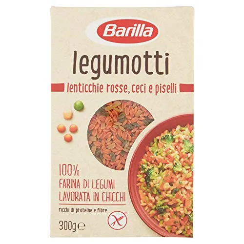 Barilla, Legumotti Lenticchie Rosse, Ceci e Piselli - Ricchi di Proteine e Fibre - Senza Glutine - Pacco da 300 gr