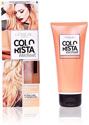 L'Oréal Paris Colorista Washout Pastel Colorazione Pastello Capelli Temporanea, Adatta per Capelli Biondi o Schiariti, Pesca