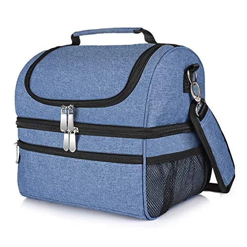 Borsa Termica Pranzo Ufficio,HWeggo 14 Litri Borsa Termica Porta Pranzo con Tracolla Uomo Donna per/Pic-nic/Campeggio/Scuola,Blu