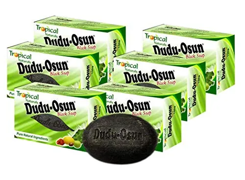 Tropical Naturals, sapone nero "Dudu Osun", confezione da 6