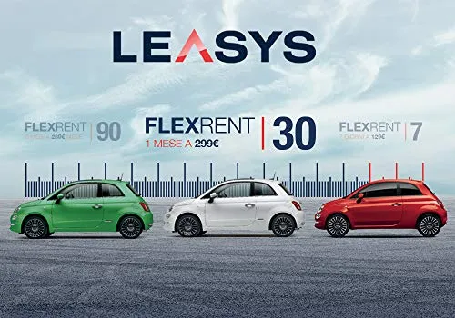 Pass di accesso all'offerta Leasys FlexRent 30. Noleggio auto di durata 30 giorni (rinnovabili)