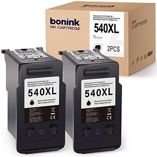 BONINK 2 Compatibile con cartucce per stampanti Canon PG-540XL nere per Canon PIXMA MG4250 TS5150 TS5151 MX395 MX475 MG2150 MG2250 MG3150 MG4150