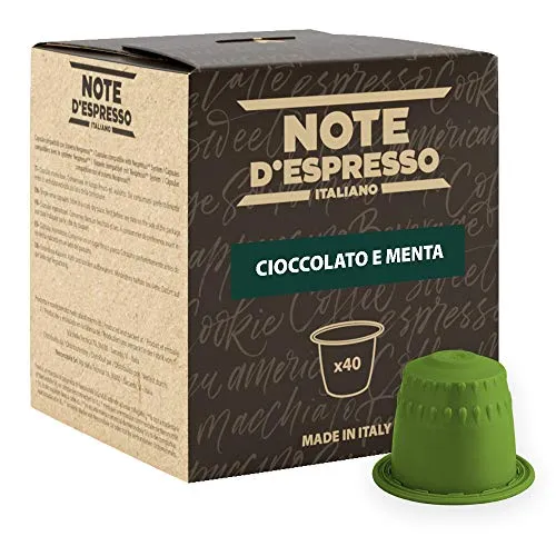 Note D'Espresso Preparato Solubile per Bevanda al Gusto di Cioccolato e Menta - 280 g (40 x 7 g) Esclusivamente Compatibili con le macchine per caffè a capsule Nespresso*