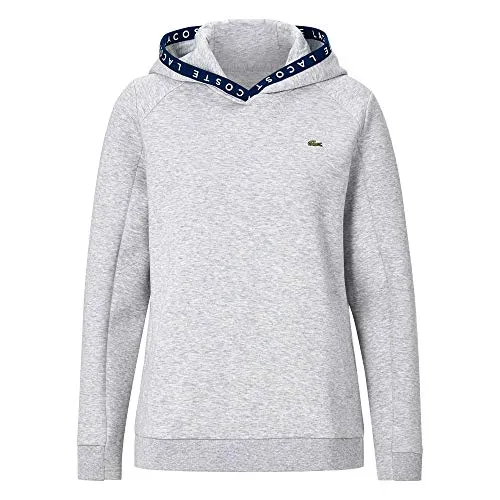 Lacoste Sport – Felpa da donna Silver Chine/blu navy/bianco (5 kc). 48