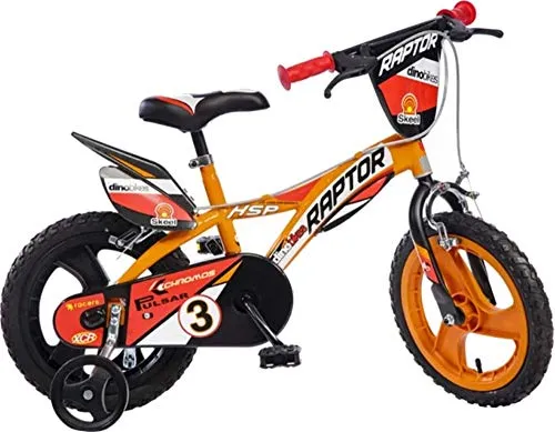 BICICLETTA PER BAMBINI 14" CROSS RAPTOR CON CERCHI IN ABS DINO 614L