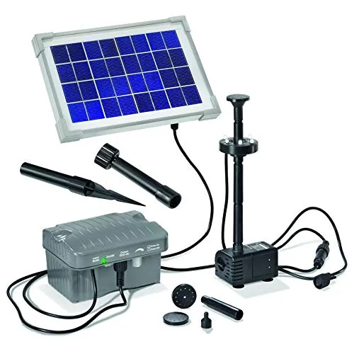 Esotec 101775 Set Pompa per laghetto solari con Batteria