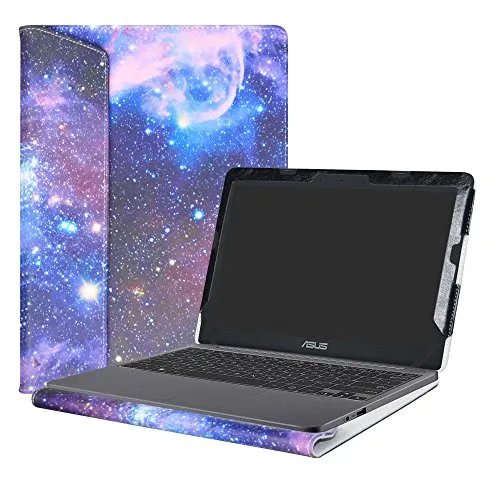Alapmk Specialmente Progettato PU Custodia Protettiva in Pelle Per 11.6" ASUS VivoBook E203NA E200HA L200HA/Chromebook C201 C201PA Series Notebook,Galaxy