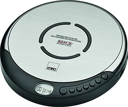 CTC cdp7001 lettore CD portatile con cuffie in ear e display LCD nero