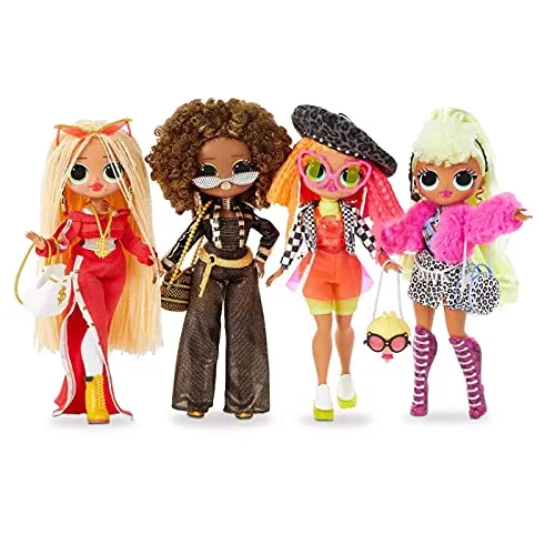 L.O.L. Surprise! 422020 O.M.G. Confezione da 4 dolls O.M.G. Fashion Dolls della serie 1, con vestiti e molti accessori, per un totale di 80 sorprese