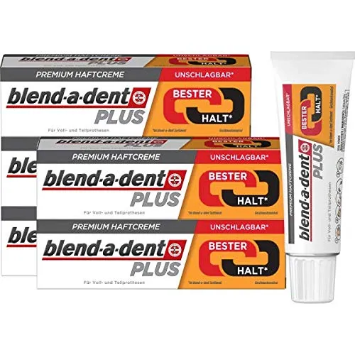 Blend-a-dent Plus Duo Kraft - Crema adesiva Premium, confezione da 6 (6 x 40 g)