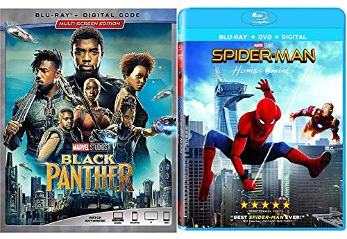 SpiderBlack Marvel Studios Amazing Spider-Man Bundle: Homecoming (Blu-ray/ Digital) Avengers Black Panther Superhero