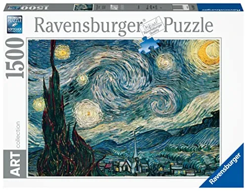 Ravensburger - Puzzle Van Gogh: Notte stellata, Art Collection, 1500 Pezzi, Puzzle Adulti